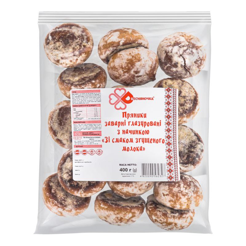 Пряники Десняночка Зі смаком згущеного молока 400г